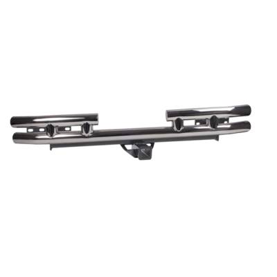 Rugged Ridge - Rugged Ridge 11573.04 3" Rear Tube Bumper w/Hitch for Jeep Wrangler