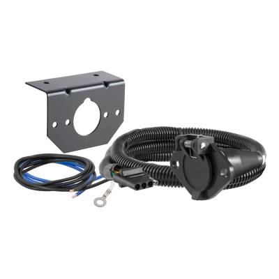 CURT - Dinghy Towing Electrical Adapter 4-Way Flat Vehicle to 6-Way Round