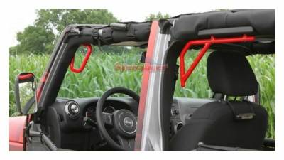Steinjager - Steinjager Front/Rear Rigid Grab Handles Red Baron for Jeep JK 4DR J0041250