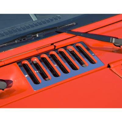 Rugged Ridge - Rugged Ridge 11117.05 Cowl Vent Cover Stainless Steel for Jeep Wrangler JK