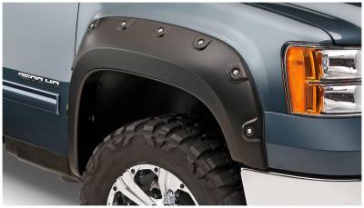 Bushwacker - Bushwacker Boss Pocket Style Front Fender Flares-Black GMC Sierra 40109-02