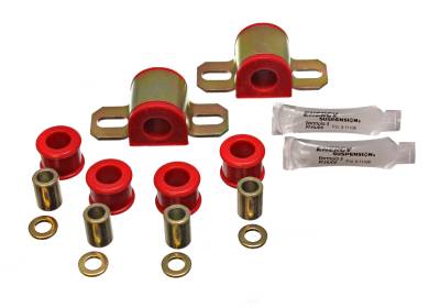 Energy Suspension - Energy Suspension 11.5102R Sway Bar Bushing Set Front Polyurethane Red
