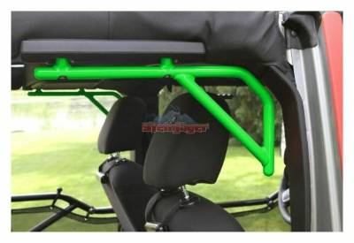 Steinjager - Steinjager Rear Rigid Style Grab Handles-Neon Green for Jeep JK 4DR J0041234