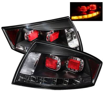 Spyder Auto - Spyder Auto 5000422 Black/Clear LED Taillights for 00-06 Audi TT/Quattro