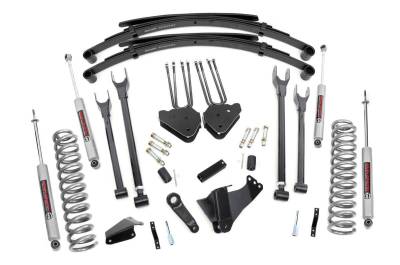 Rough Country Suspension Systems - Rough Country 583.20 6" 4-Link Lift Kit for 05-07 F250/F350 Super Duty Gas 4WD