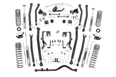 Rough Country Suspension Systems - Rough Country 78530A 4" Suspension Lift Kit for 07-11 Jeep Wrangler JK 4DR 4WD