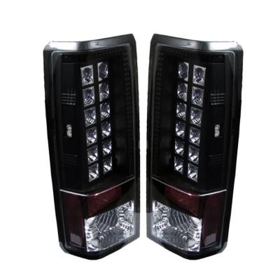 Spyder Auto - Spyder Auto 5001023 Black/Clear LED Taillights for 85-05 Astro & Safari