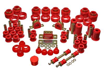 Energy Suspension - Energy Suspension 3.18107R Hyper-Flex Master Bushing Kit Red