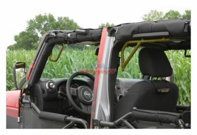 Steinjager - Steinjager Front/Rear Rigid Grab Handles-Locas Green for Jeep JK 4DR J0041256