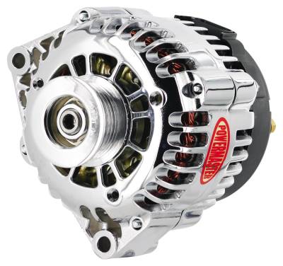 Powermaster Performance - Powermaster 38247 165A Chrome Alternator for GM AD230 12V Serpentine Pulley