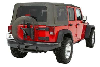 Bestop - Bestop 61961-01 Highrock 4x4 Rear Spare Tire Carrier Black for 07-18 Wrangler JK