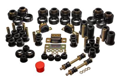 Energy Suspension - Energy Suspension 3.18107G Hyper-Flex Bushing Kit Black for GM Ext/Std Cab Truck
