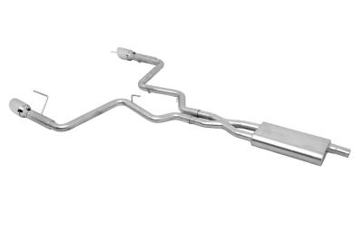 Gibson Performance Exhaust - Gibson Performance Split Rear Cat-Back Exhaust System Stainless 619014