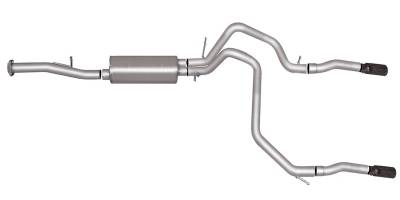 Gibson Performance Exhaust - Gibson Performance Split Rear Cat-Back Exhaust System Stainless 65686B