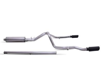Gibson Performance Exhaust - Gibson Performance Split Rear Cat-Back Exhaust System Stainless 65689B