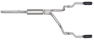 Gibson Performance Exhaust - Gibson Performance Split Rear Cat-Back Exhaust System Stainless 66539B