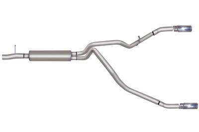 Gibson Performance Exhaust - Gibson Performance Split Rear Cat-Back Exhaust System Stainless 69130