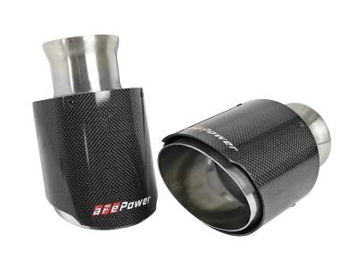 aFe Power - aFe Power OEM IN/4.5" OUT Bolt-On Carbon Fiber Exhaust Tips 49C32068-C
