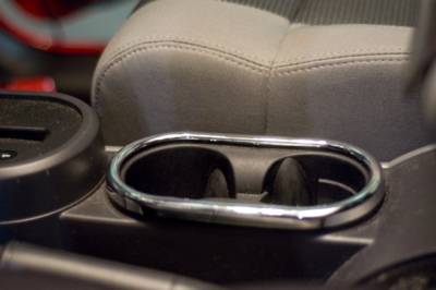 Rugged Ridge - Rugged Ridge 11156.13 Front Cup Holder Trim Chrome for Jeep Wrangler