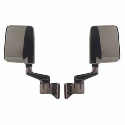 Rugged Ridge - Rugged Ridge 11191.01 Door Mirror Kit Satin Stainless Steel for Jeep Wrangler
