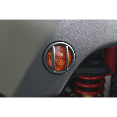 Rugged Ridge - Rugged Ridge 11231.12 Side Marker Light Euro Guards Black for Jeep Wrangler