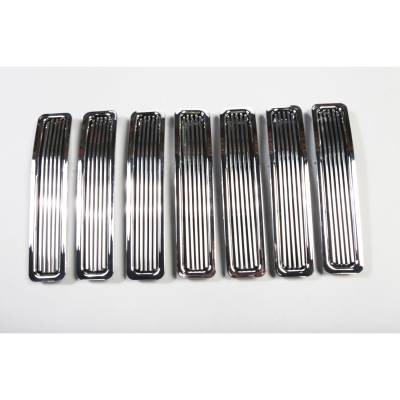 Rugged Ridge - Rugged Ridge 11401.02 Billet Grille Inserts Chrome for Jeep Wrangler