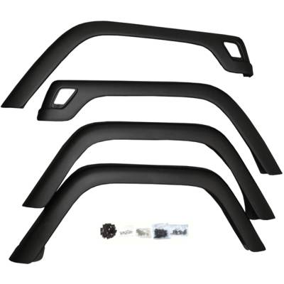 Rugged Ridge - Rugged Ridge 11603.12 4-Piece Fender Flare Kit for Jeep Wrangler
