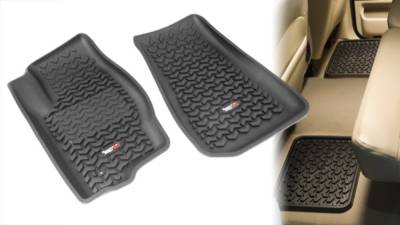 Rugged Ridge - Rugged Ridge 12987.23 Floor Liners Kit Black for Jeep Grand Cherokee WK