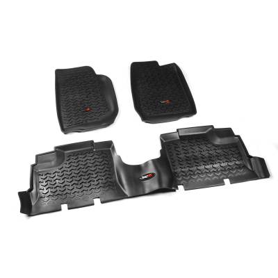 Rugged Ridge - Rugged Ridge 12987.01 Floor Liners Kit Black for Jeep Wrangler Unlimited