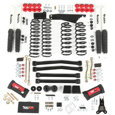 Rugged Ridge - Rugged Ridge 18415.60 4" Lift Kit w/Shocks for Jeep Wrangler