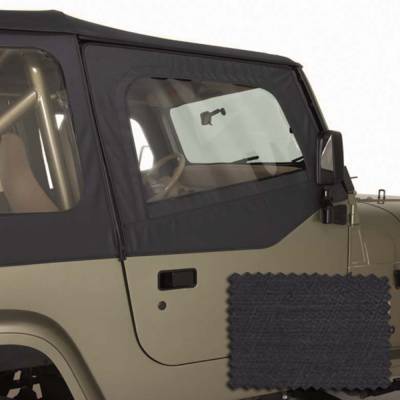 Rugged Ridge - Rugged Ridge 13713.15 Upper Soft Door Kit Black Denim for Jeep Wrangler