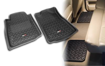 Rugged Ridge - Rugged Ridge 82987.61 Floor Liners Kit Black for Tundra CrewMax/Double