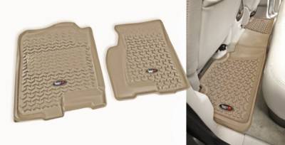 Rugged Ridge - Rugged Ridge 83989.02 Floor Liners Kit Tan Chevrolet & GMC Fullsize Pickup/SUV