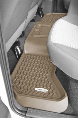 Rugged Ridge - Rugged Ridge TL-83953.10 Rear Tan Floor Liner for 02-12 Dodge QuadCab