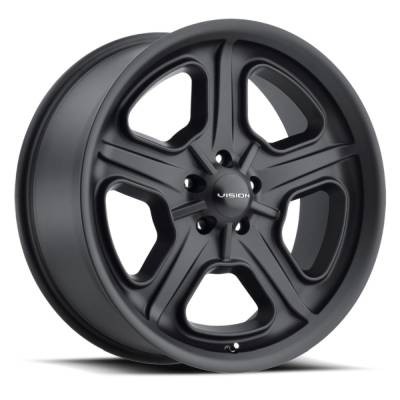 Vision Wheel - Vision Wheels 147-5861SB0 147 Daytona 15x8 5x4.75 0mm Black Matte