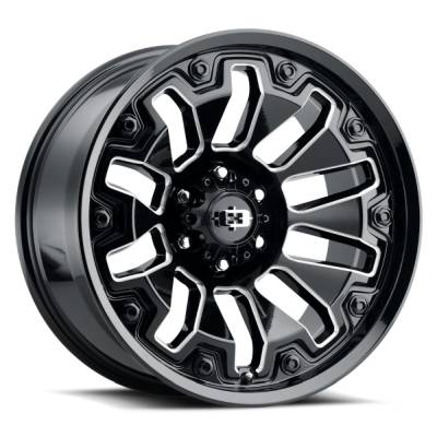 Vision Wheel - Vision Wheels 362 Armor 20x9 8x6.5 12mm Black Gloss & Machined 362-2981GBMSB12