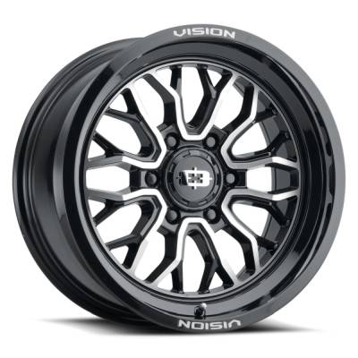 Vision Wheel - Vision Wheels 402 Riot 20x9 6x5.5 12mm Machined & Black Gloss 402-2983GBMF12
