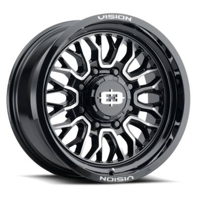 Vision Wheel - Vision Wheels 402 Riot 18x9 8x170 12mm Machined & Black Gloss 402-8970GBMF12