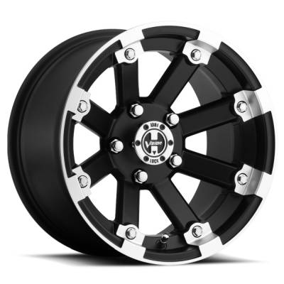 Vision Wheel - Vision Wheels 393 Lockout 14x8 4x136 -10mm Matte Black 393-148136MBML4