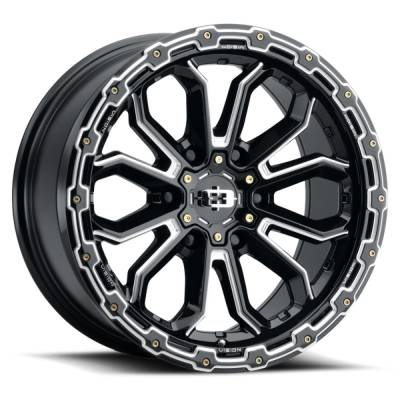 Vision Wheel - Vision Wheels 405 Korupt 18x9 8x6.5 -12mm Black/Machined 405-8981GBMS-12