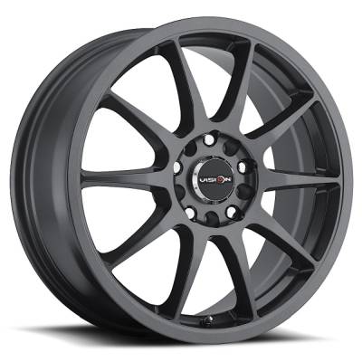 Vision Wheel - Vision Wheels 425-7718GM38 425 Bane 17x7 5x100/4.5 38mm Gray Matte