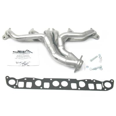JBA Racing Headers - JBA Headers 1526SJS 1.5" Shorty Stainless Headers for 91-99 Wrangler/Cherokee