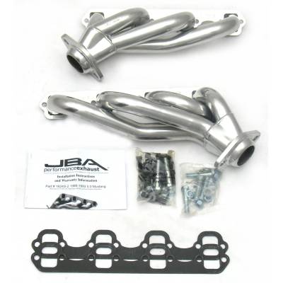 JBA Racing Headers - JBA Headers 1624S-2JS 1.625" Shorty Stainless Headers-Ceramic Mustang 5.0L