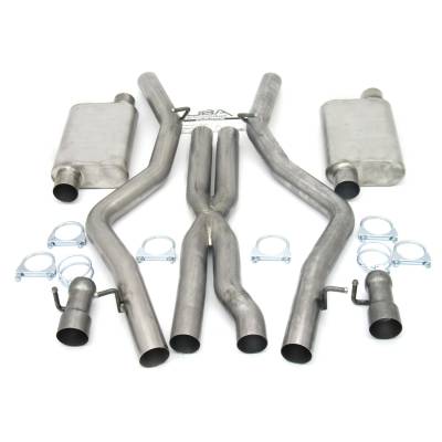 JBA Racing Headers - JBA Headers Split Rear 3" Cat-Back Exhaust System for Dodge Challenger 40-1665