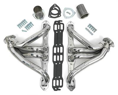 Hedman Hedders - Hedman 78076 Silver Mid-Length Exhaust Header for 66-74 Mopar B-Body E-Body