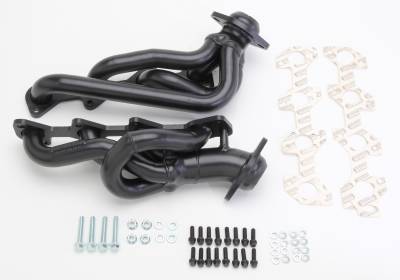 Hedman Hedders - Hedman 79570 Short E.O. Painted Exhaust Header for 00-02 Dodge Trucks 4.7L