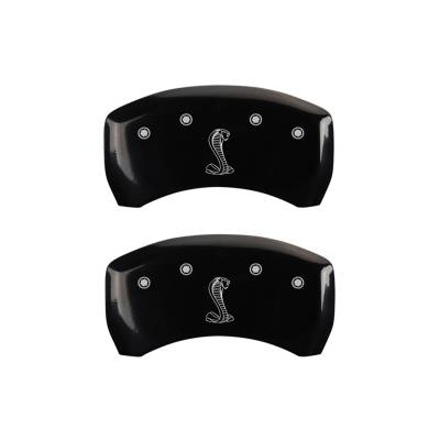 MGP Caliper Covers - MGP Caliper Covers 10010RCNKBK Rear Gloss Black for 05-14 Ford Mustang Shelby