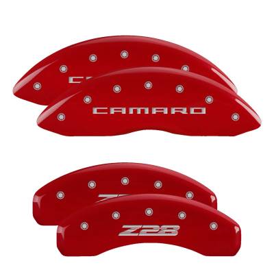MGP Caliper Covers - MGP Caliper Covers 14036SZ85RD 4PC Front/Rear Red Chevrolet Camaro SS