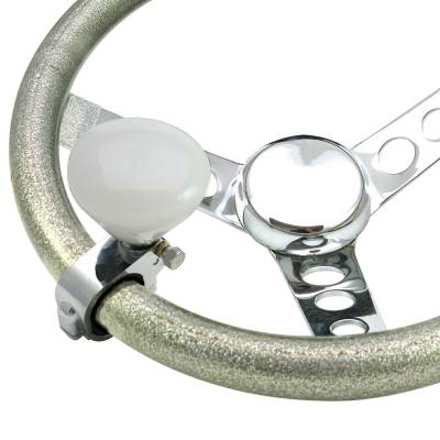 American Shifter Company - American Shifter ASCBA10001 White Retro Series Suicide Brody Knob Opaque