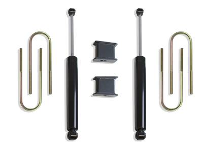 MaxTrac - MaxTrac 902140 4" Rear Lift Block U-Bolts w/Shocks for 02-08 RAM 1500 2WD